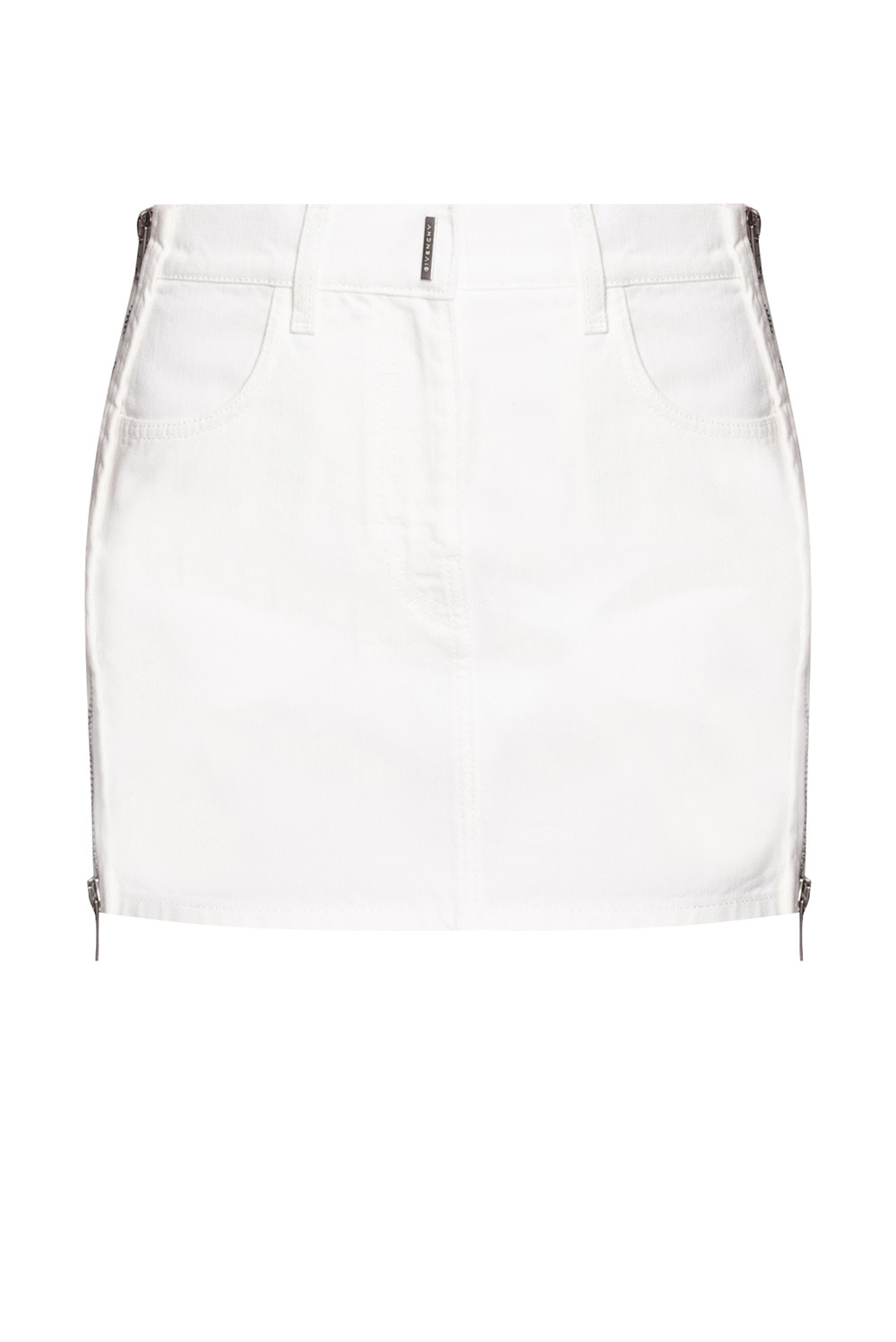 Denim skirt with logo givenchy asymmetrical - givenchy